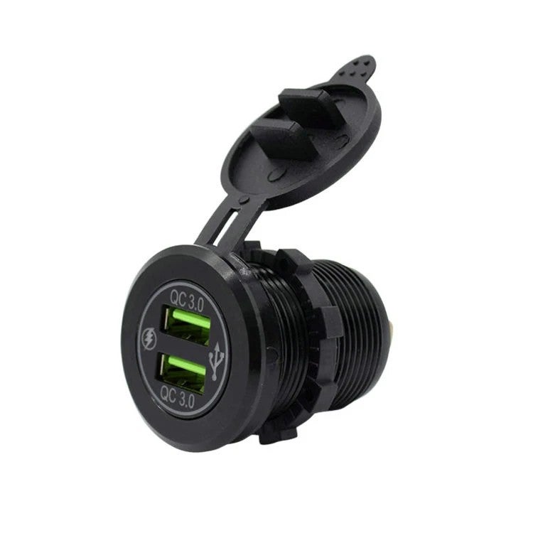 Bluejw 36W PD QC3.0 Fast Car Charger, 12V/24V USB Car Charger Adapter with LED Voltmeter, Automobile Chargers Multi USB Port Power Outlet Quick Charger - Image 1